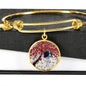 English Springer Spaniel Print Circle Pendant Luxury Bangle
