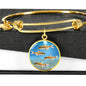 Glowlight Tetra Print Circle Pendant Luxury Bangle