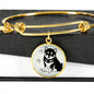 Shiba Inu Dog Circle Pendent Luxury Bangle