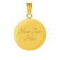 " I Love My Cat" Black Print Circle Pendant Luxury Bangle