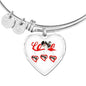Japanese Chin Print Heart Pendant