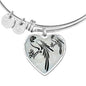 Parrot Vector Art Print Heart Pendant Bangle