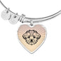 Maltese Dog Vector Art Print Heart Pendant Bangle