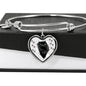 Nebelung Cat Print Heart Pendant Bangle