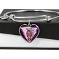 Horse Designer Art Print Heart Pendant Bangle