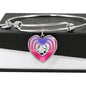Nova Scotia Duck Tolling Retriever Dog Print Heart Pendant Bangle
