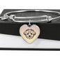 Maltese Dog Vector Art Print Heart Pendant Bangle