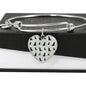 Labrador Retriever Pattern Print Luxury Heart Charm Bangle