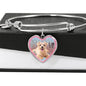Norfolk Terrier Dog Heart Pendant Bangle