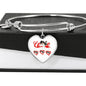 Japanese Chin Print Heart Pendant