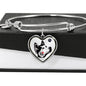 Siberian Husky Dog Art Print Heart Pendant Bangle