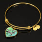 Quarter Horse Art Print Heart Pendant Bangle