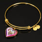 Campbell Dwarf Hamster Art Print Heart Pendant Bangle