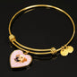 Labrador Retriever Print Heart Pendant Bangle