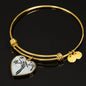 Parrot Vector Art Print Heart Pendant Bangle