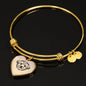 Maltese Dog Vector Art Print Heart Pendant Bangle