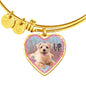 Norfolk Terrier Dog Heart Pendant Bangle