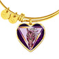 Horse Designer Art Print Heart Pendant Bangle