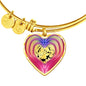 Nova Scotia Duck Tolling Retriever Dog Print Heart Pendant Bangle