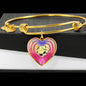 Nova Scotia Duck Tolling Retriever Dog Print Heart Pendant Bangle