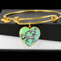 Quarter Horse Art Print Heart Pendant Bangle
