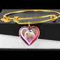 Campbell Dwarf Hamster Art Print Heart Pendant Bangle