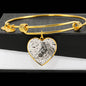 Appaloosa Horse Print Heart Pendant Luxury Bangle