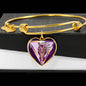 Horse Designer Art Print Heart Pendant Bangle