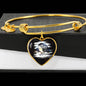 Tibetan Mastiff Dog Art Print Heart Pendant Bangle