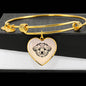 Maltese Dog Vector Art Print Heart Pendant Bangle