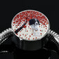 English Springer Spaniel Print Circle Charm Steel Bracelet