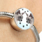 Tonkinese Cat Print Circle Charm Steel Bracelet