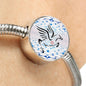Amazing Percheron Horse Print Circle Charm Steel Bracelet