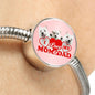 West Highland White Terrier (Westie) Family Print Circle Charm Steel Bracelet