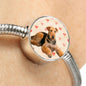 Airedale Terrier Print Luxury Circle Charm Bracelet