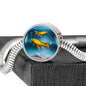 Butterfly Koi Fish Print Circle Steel Bracelet