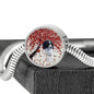 English Springer Spaniel Print Circle Charm Steel Bracelet