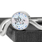 Amazing Percheron Horse Print Circle Charm Steel Bracelet