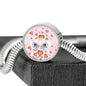 Maltese Dog Print Circle Charm Steel Bracelet