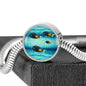 Achilles Tang Fish Print Luxury Circle Charm Bracelet