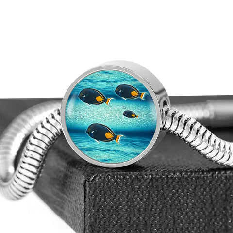 Achilles Tang Fish Print Luxury Circle Charm Bracelet