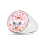 Maltese Dog Print Signet Ring