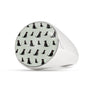 Labrador Retriever Pattern Print Signet Ring
