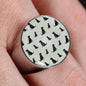 Labrador Retriever Pattern Print Signet Ring