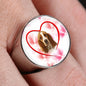 Basset Hound Print Signet Ring