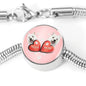 West Highland White Terrier (Westie) Print Circle Charm Steel Bracelet