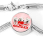 West Highland White Terrier (Westie) Family Print Circle Charm Steel Bracelet
