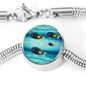 Achilles Tang Fish Print Luxury Circle Charm Bracelet