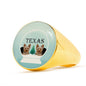 Yorkshire Terrier (Yorkie) Texas Print Signet Ring