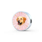 Labrador Retriever Dog Print Circle Charm Steel Bracelet
